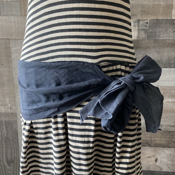 Handmade dropwaist 1920s flapper dress large stripes Halloween costume party - Picture 5 of 12